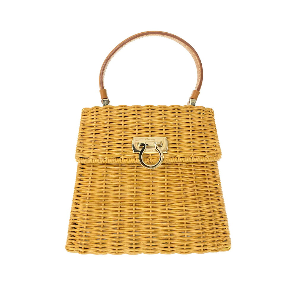 楽天市場】サルヴァトーレフェラガモ ガンチーニ かごバッグ ラタン