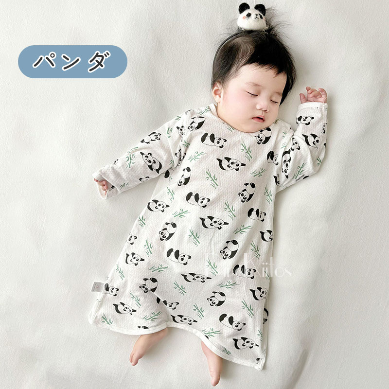 楽天市場】【Hinana】スリーパー 新生児 パンダ ロンパース 長袖 夏 綿
