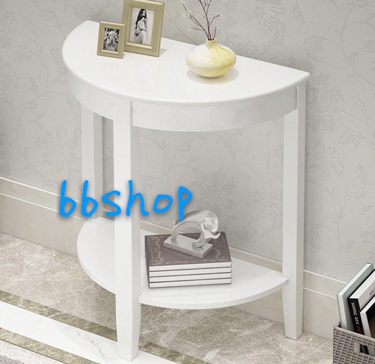 楽天市場】A013030木製 アンティーク調デザイン半円コンソールテーブル