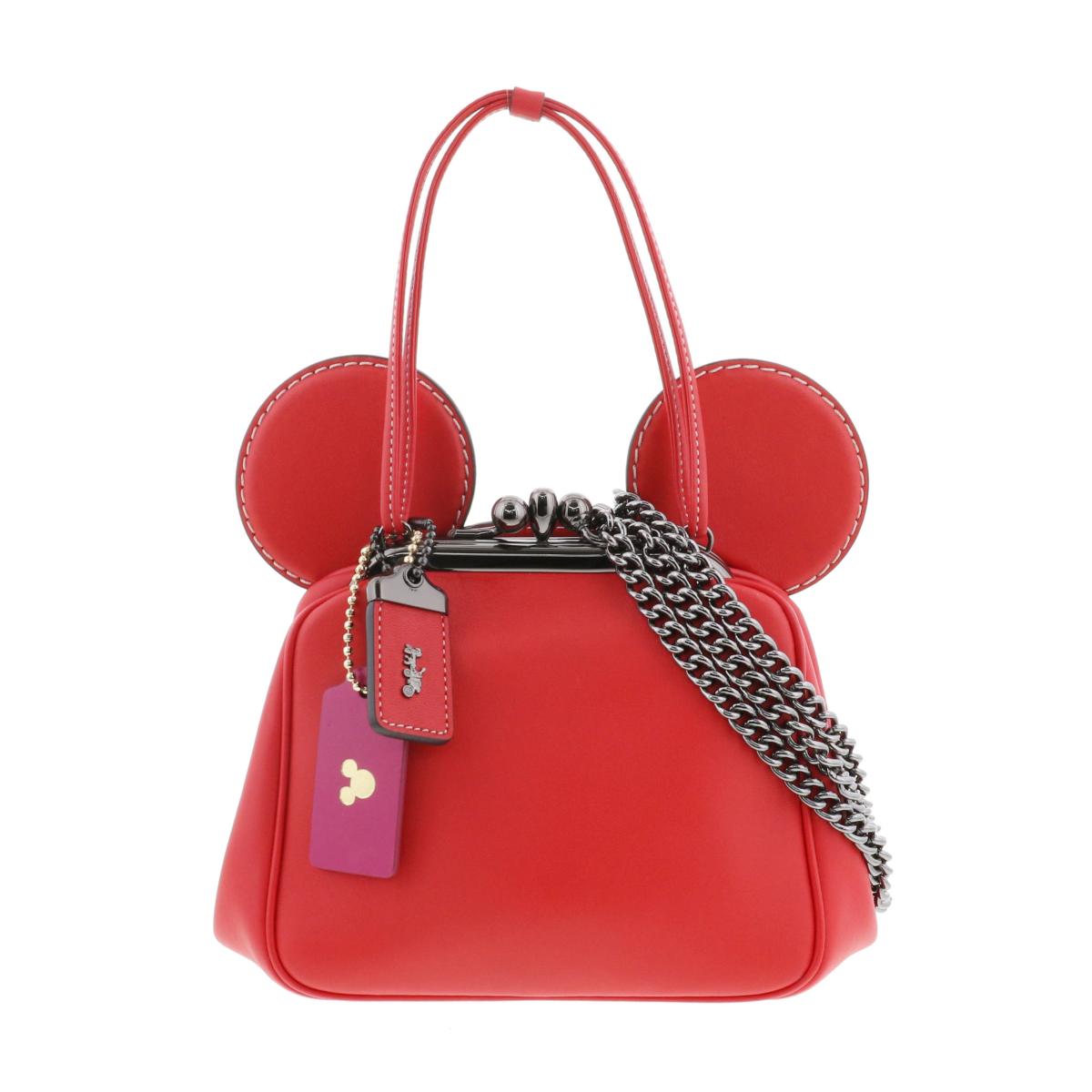 楽天市場】【中古】COACH （コーチ） ﾐｯｷｰﾏｳｽ ｷｽﾛｯｸﾚｻﾞｰ ﾊﾝﾄﾞﾊﾞｯｸﾞ