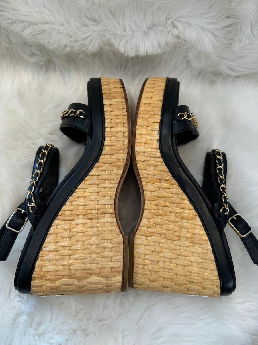 楽天市場】【中古】 CHANEL （シャネル）ウエッジソール ココマーク