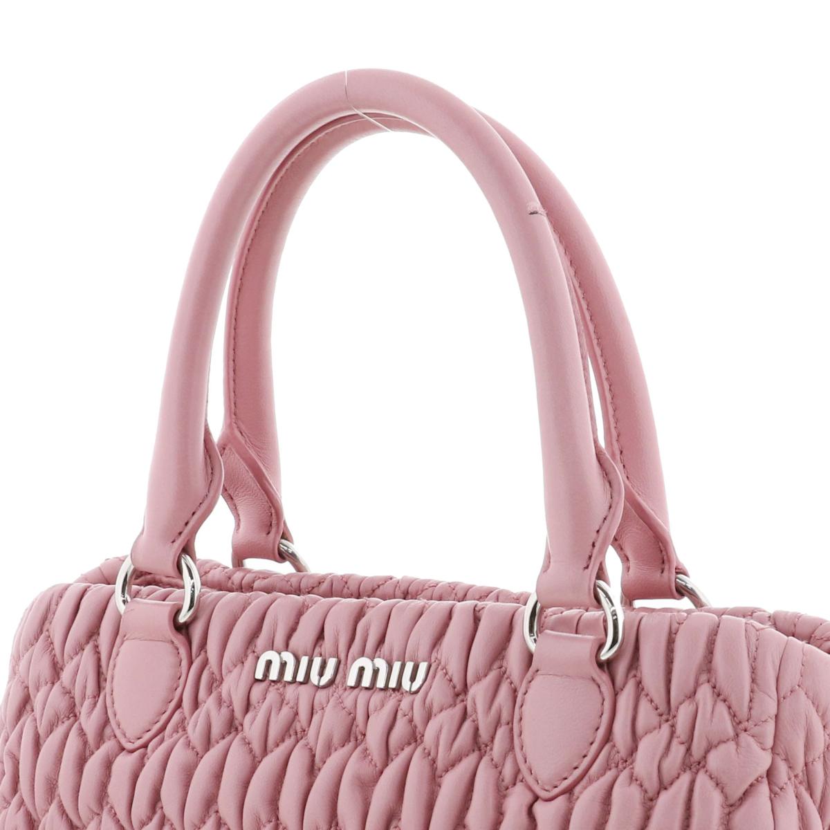 楽天市場】MIUMIU （ミュウミュウ） ﾏﾃﾗｯｾ ﾅｯﾊﾟｸﾘｽﾀﾙ 2WAYﾊﾝﾄﾞﾊﾞｯｸﾞ