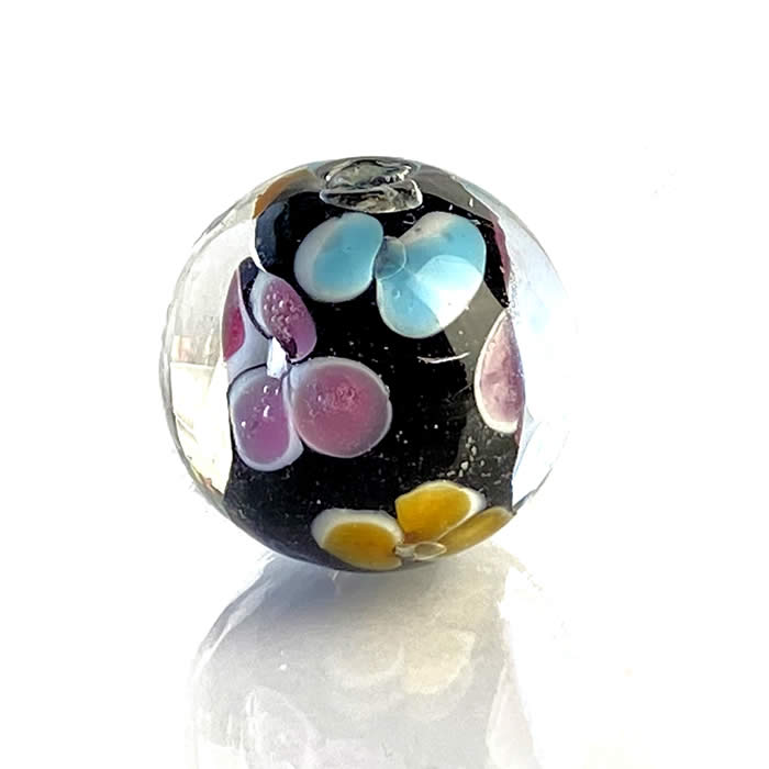 楽天市場】大玉 とんぼ玉 20mm ガラスビーズ da743 ダークパープル