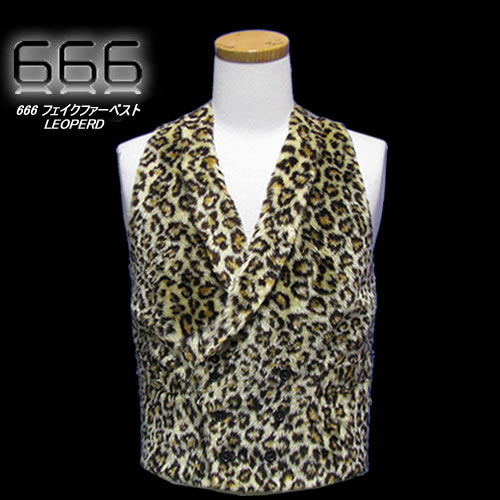 楽天市場】◇666トリプルシックスフェイクファーベストLEOPERD☆送料