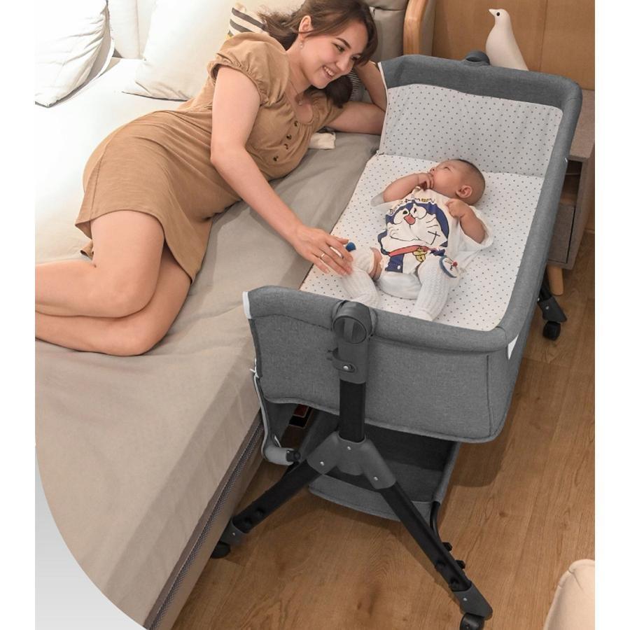 911】✨美品✨ 多機能ベビーベッド ピンク ゆりかご 蚊帳付き 911