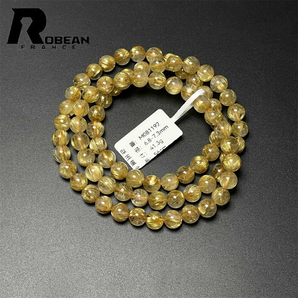 楽天市場】綺麗 EU製 ☆ROBEAN・タイチンルチル☆黄金針水晶 ゴールド