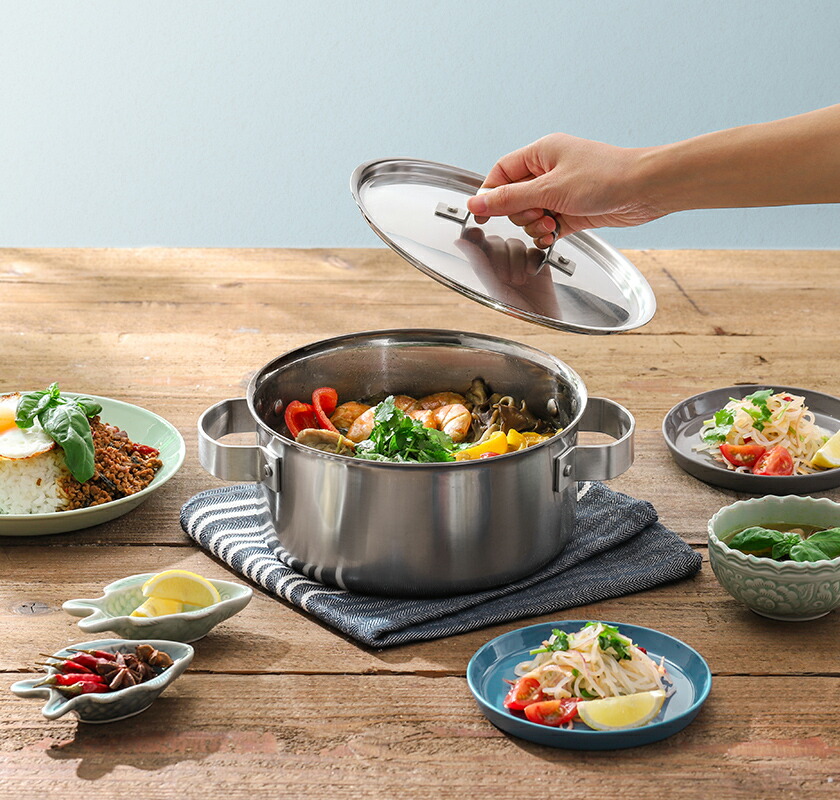 楽天市場】ステンレス鍋 両手鍋 IH対応 日本製 燕三条 全面三層構造