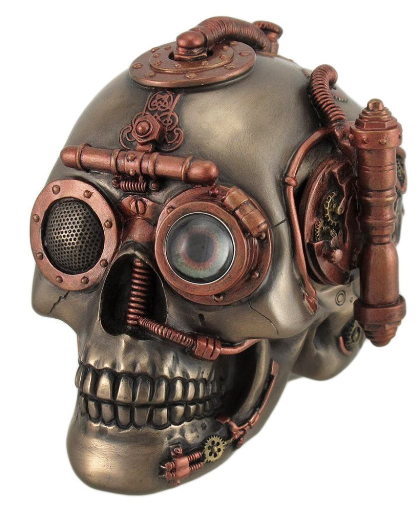 楽天市場】スチームパンク風 秘密の引き出し(小物箱)を持った、スカル