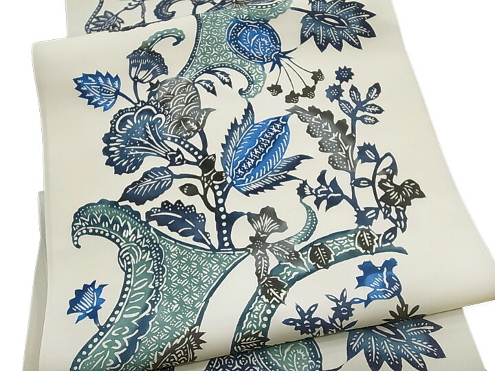 楽天市場】江戸紅型 名古屋帯 紅型染 染帯 最高級 駒塩瀬 五泉 花更紗