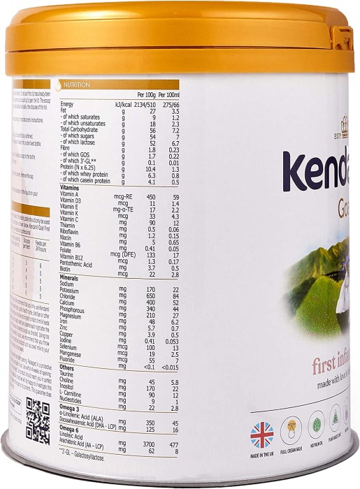 楽天市場】【800g 4個セット・新生児から】Kendamil goat（ケンダミル