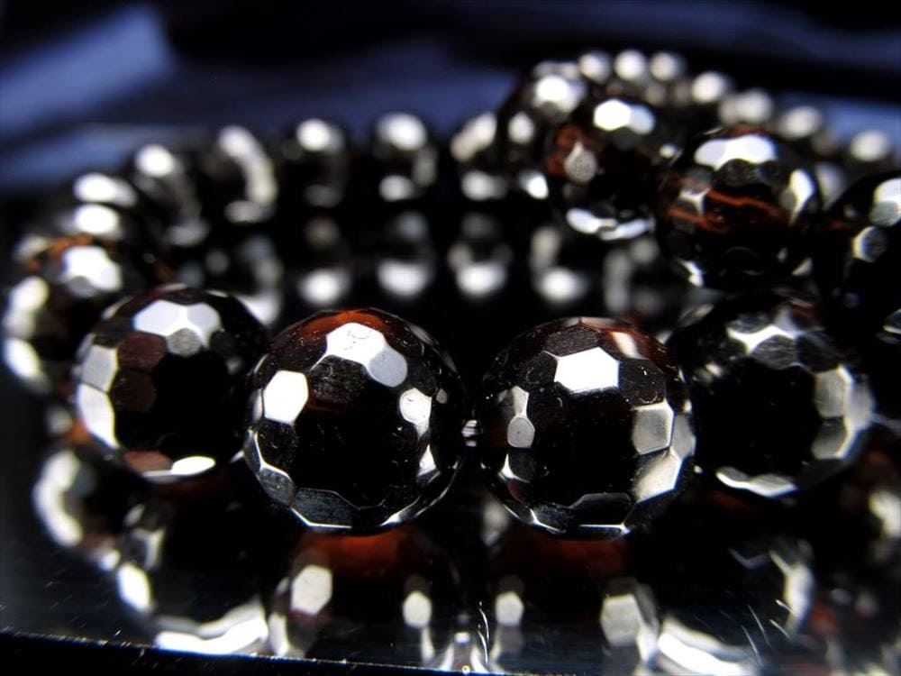 楽天市場】【全品P2倍】4A【黒水晶 ミラーボールカット ブレスレット