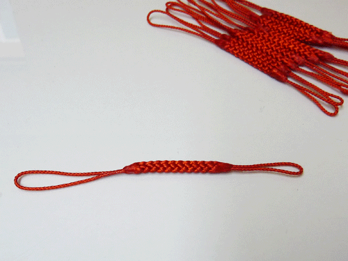 楽天市場】ストラップパーツ根付紐(両紐）10本 赤 : ストラップ