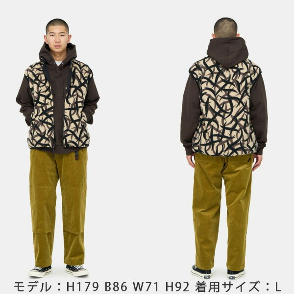 楽天市場】グラミチ ベスト リバーシブルフリースベスト TRIBAL TERRA