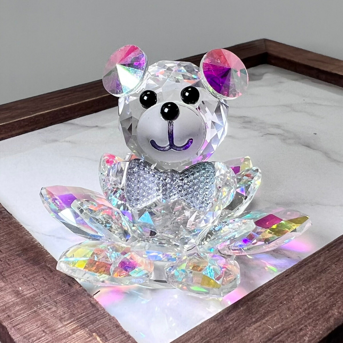 楽天市場】クマ ガラス ルータスきらきらくまさん ガラス オブジェM