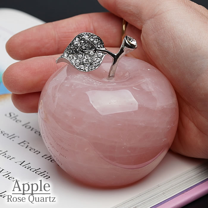 楽天市場】【65mm】ローズクォーツ りんご 1個 天然石 パワーストーン