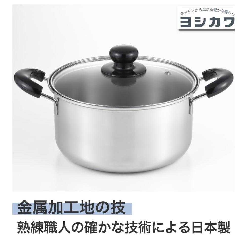 楽天市場】燕三条 選べる2size ガラス蓋 両手鍋 [浅型20cm/深型22cm