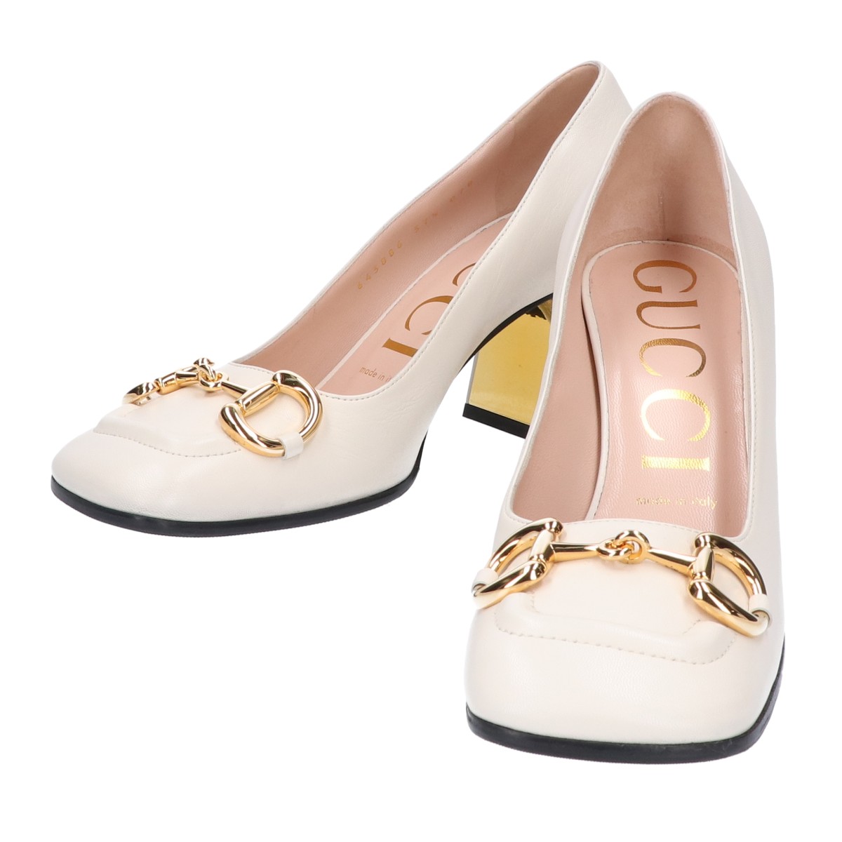 楽天市場】GUCCI グッチ 643886 レザー ホースビット ミッドヒール