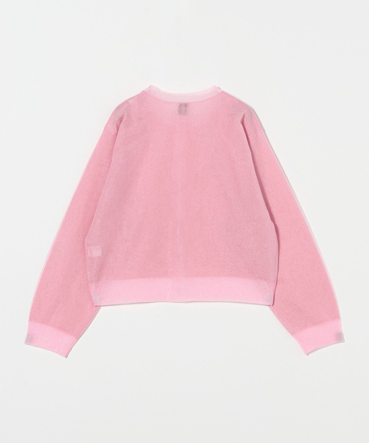 6(ROKU)シアー ボーダー カーディガン ピンク 洗える 羽織 2024 6(ROKU)＞シアー ボーダー カーディガン