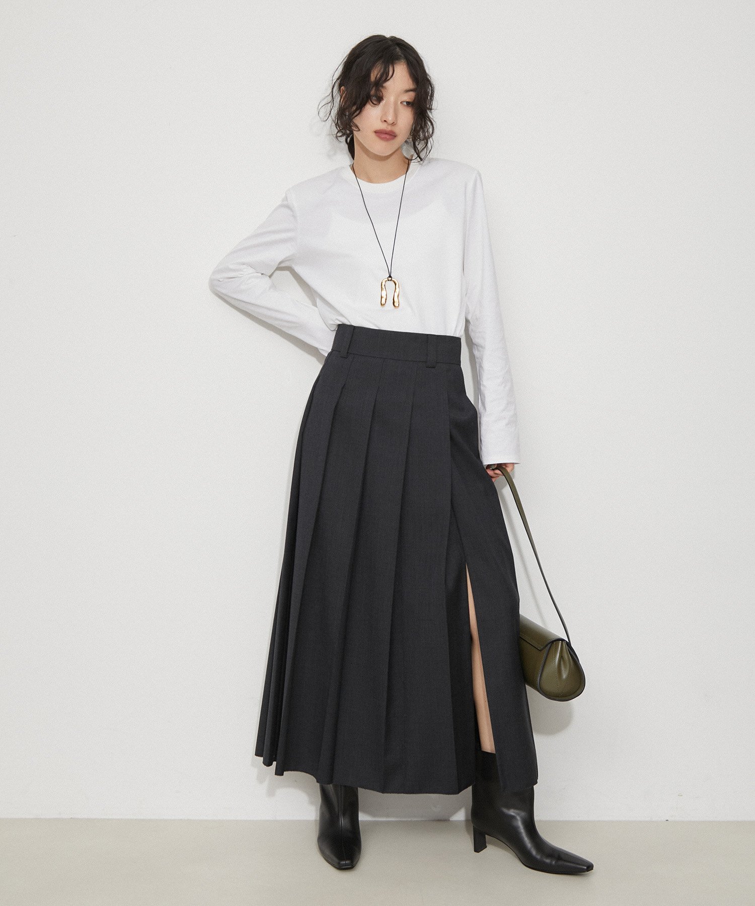 ADAM ET ROPE'｜MOL レザーワイドシャフトブーツ | Rakuten Fashion