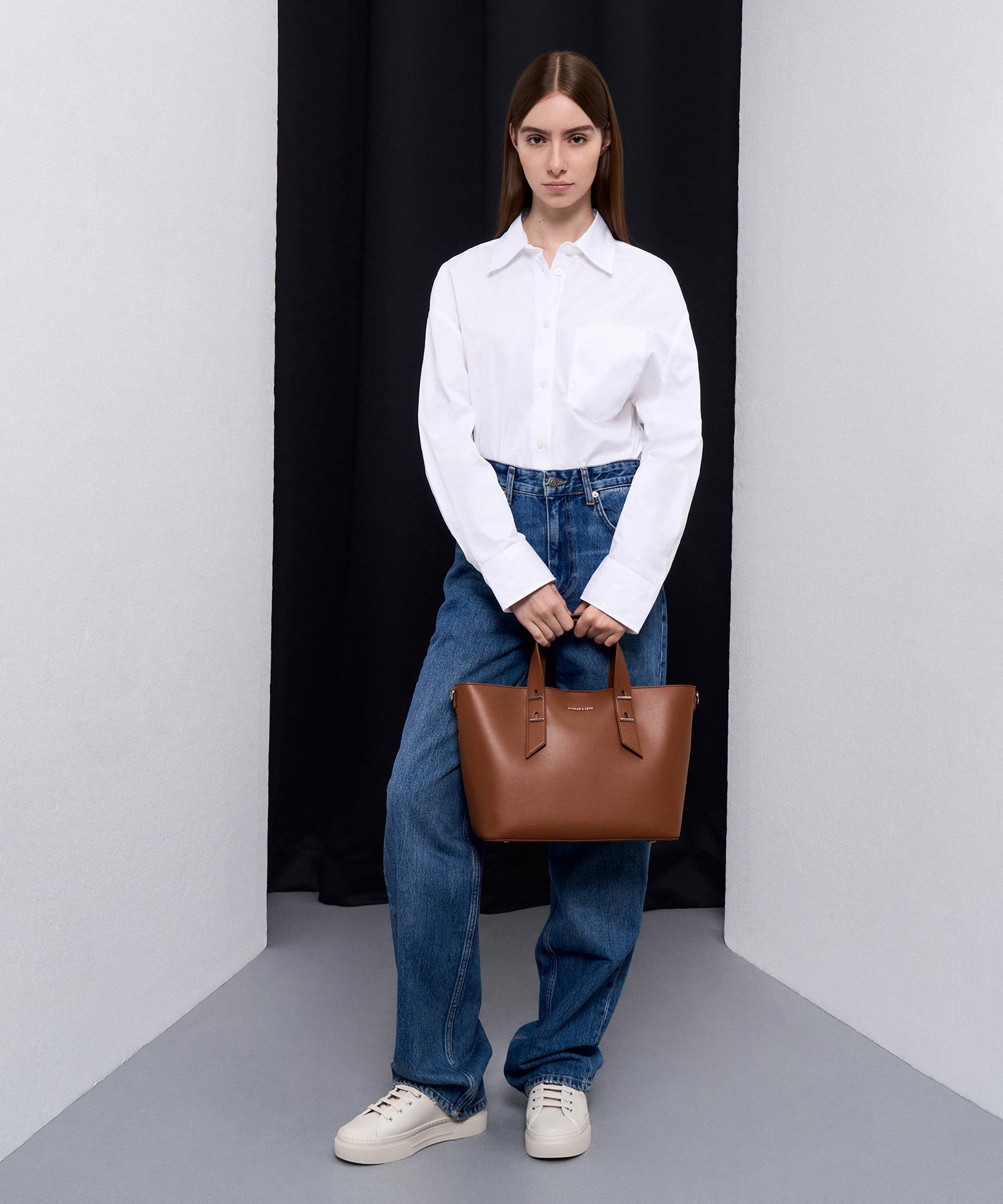 CHARLES & KEITH｜Shania シャナイア ダブルハンドルスラウチーバッグ