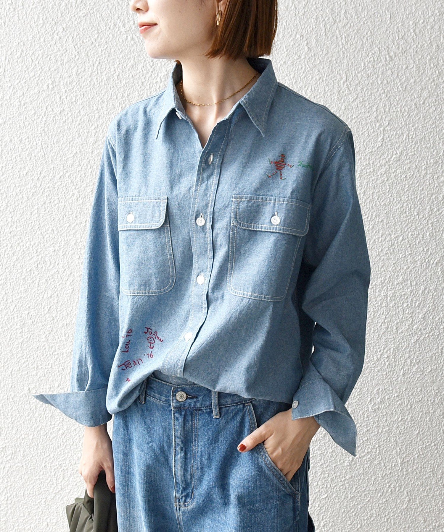 スローブイエナ PAYDAY ペイデイ 別注 シャンブレーシャツ デニムシャツ スローブイエナ PAYDAY ペイデイ 別注 シャンブレーシャツ デニム