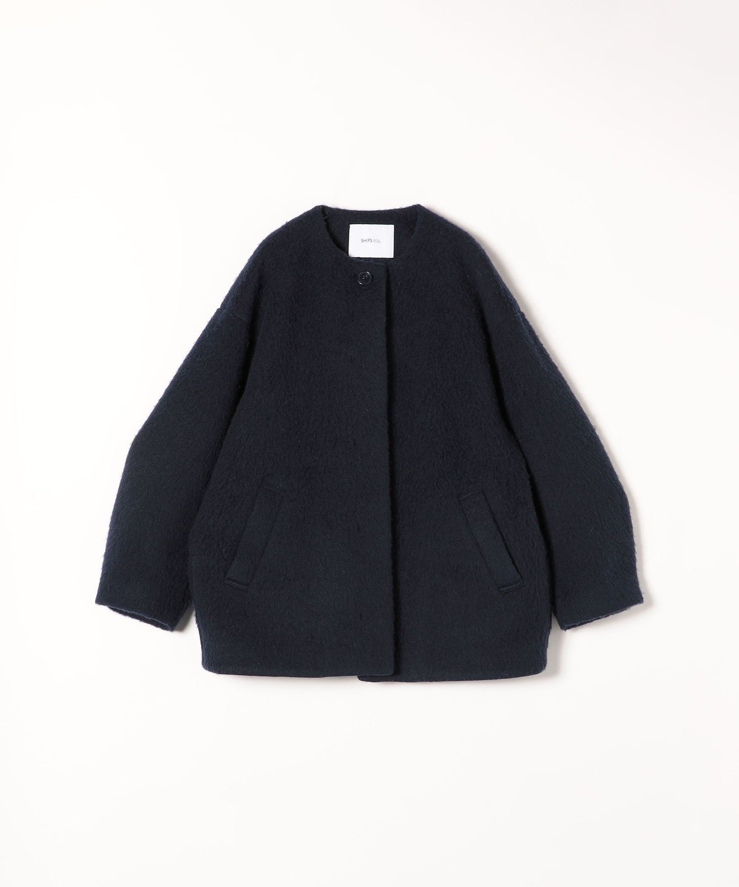 SHIPS｜SHIPS any: シャギー ノーカラー コクーン コート | Rakuten