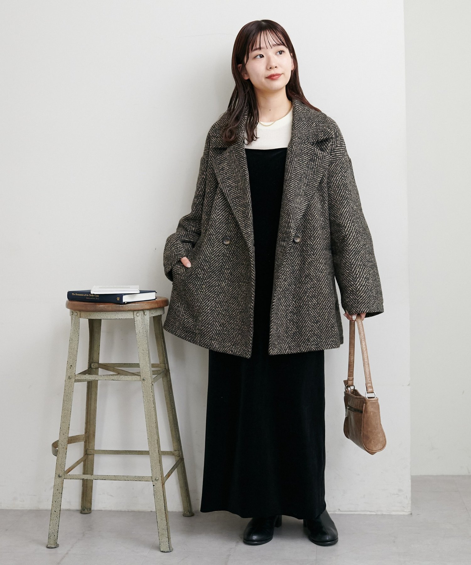 Discoat｜【WEB限定】ヘリンボーンダブルテラージャケット | Rakuten