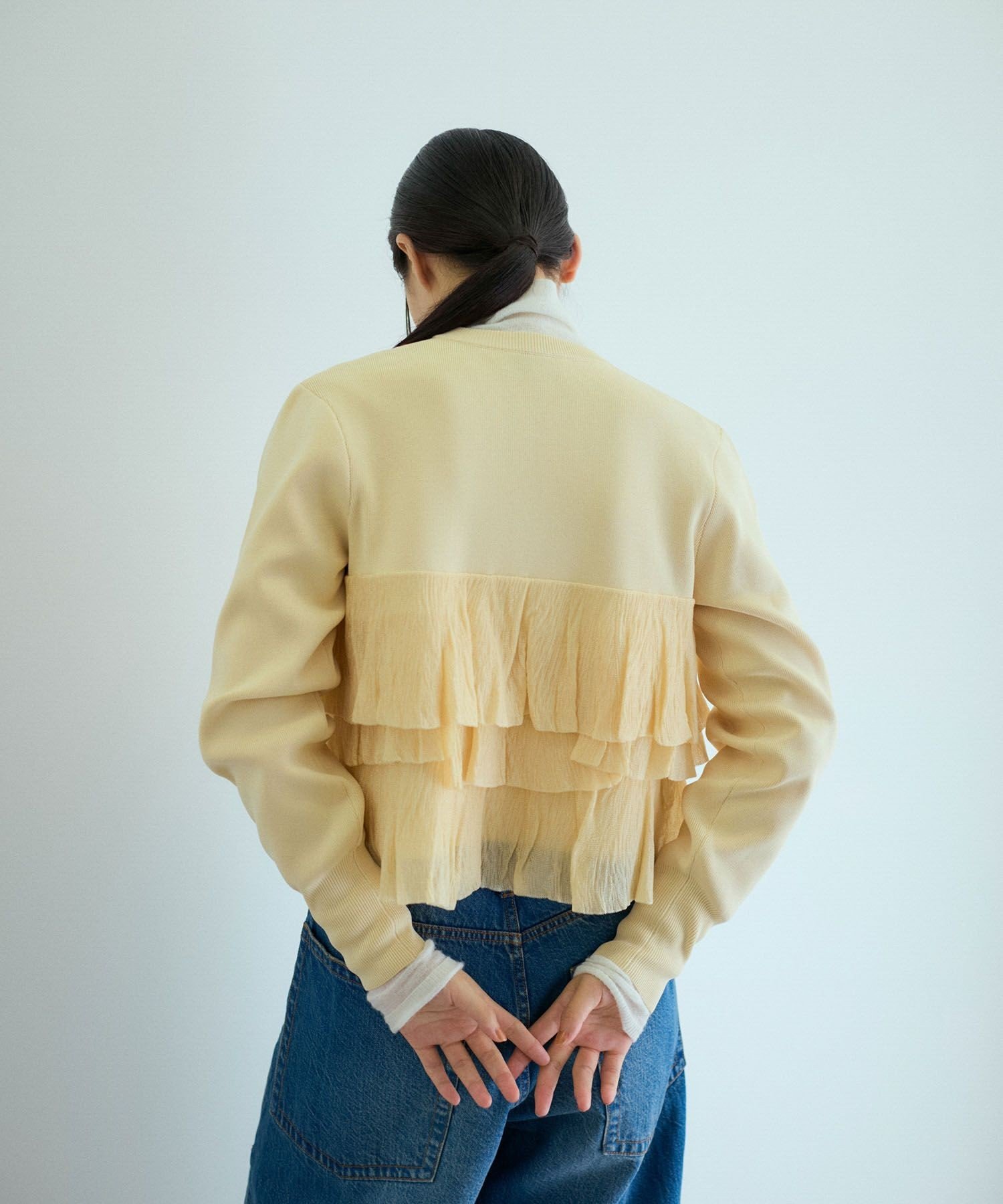 ADAM ET ROPE'｜【サステナブル】フリルカーディガン | Rakuten