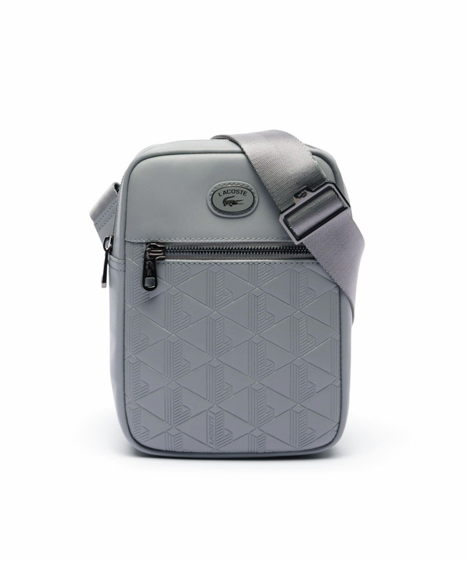 LACOSTE｜NOMOGRAMME スプレットレザー モノグラムショルダーバッグ