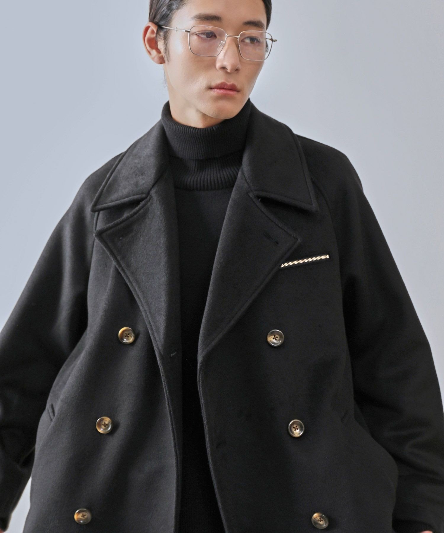 JUN STANDARD PICKS｜ダブルブレストウールショートコート | Rakuten