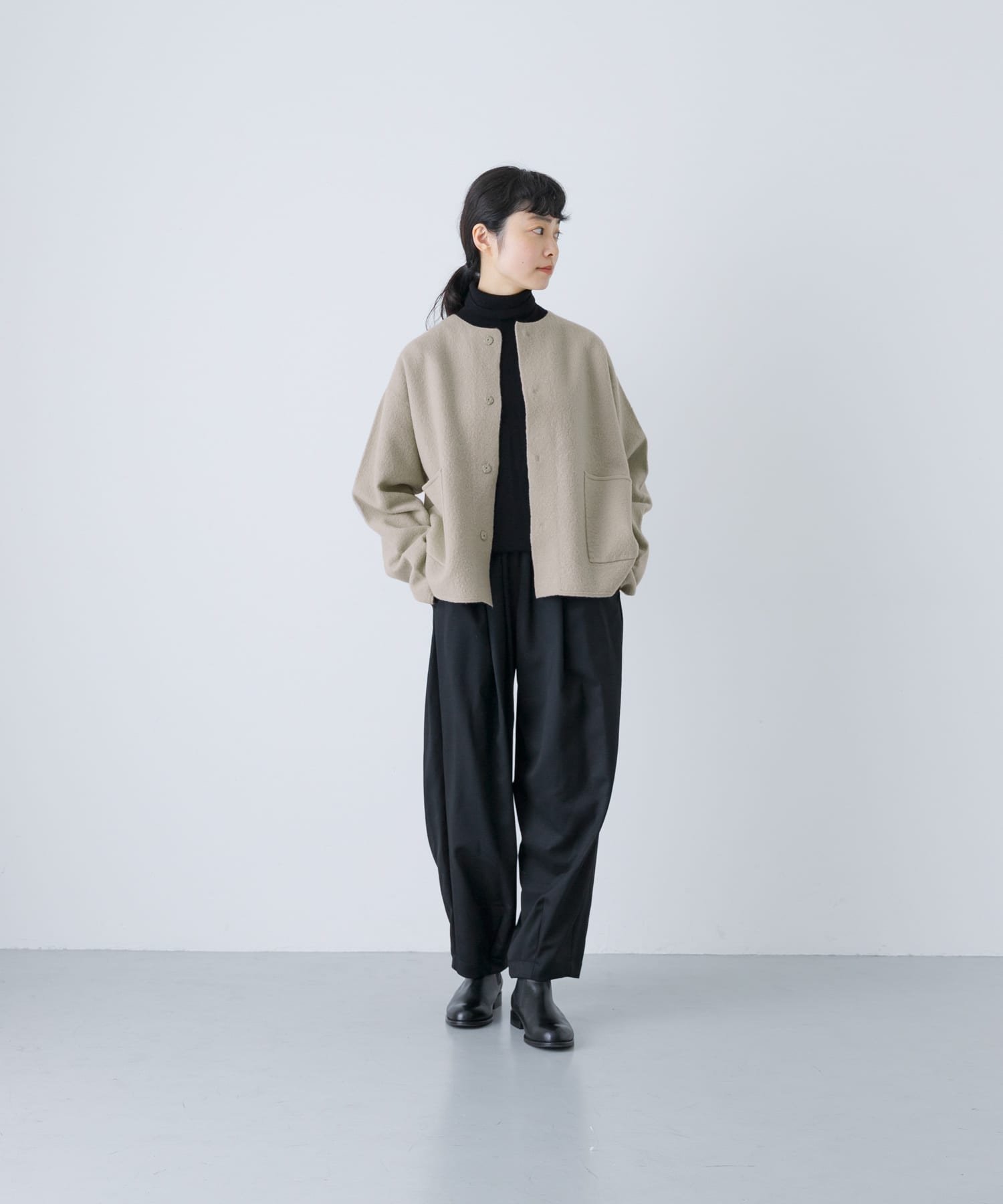 かぐれ｜圧縮ウールショートジャケット | Rakuten Fashion(楽天