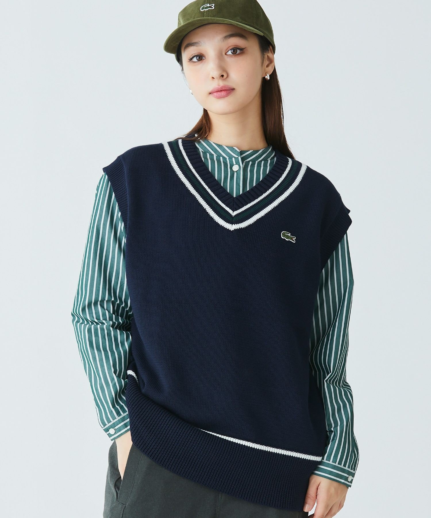 LACOSTE｜コットンポリニットチルデンベスト | Rakuten Fashion(楽天