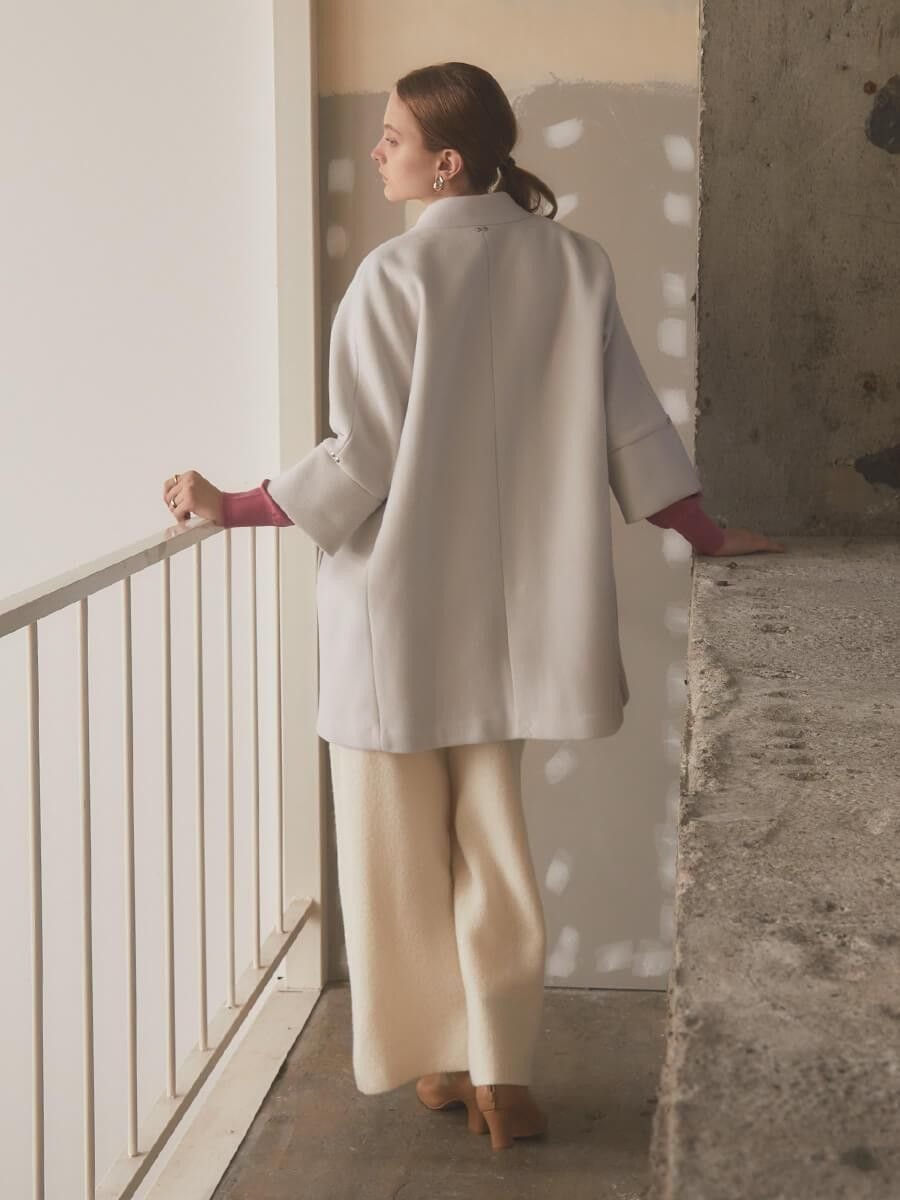 LASUD｜【尾州】Double Melton Cocoon Coat | Rakuten Fashion(楽天