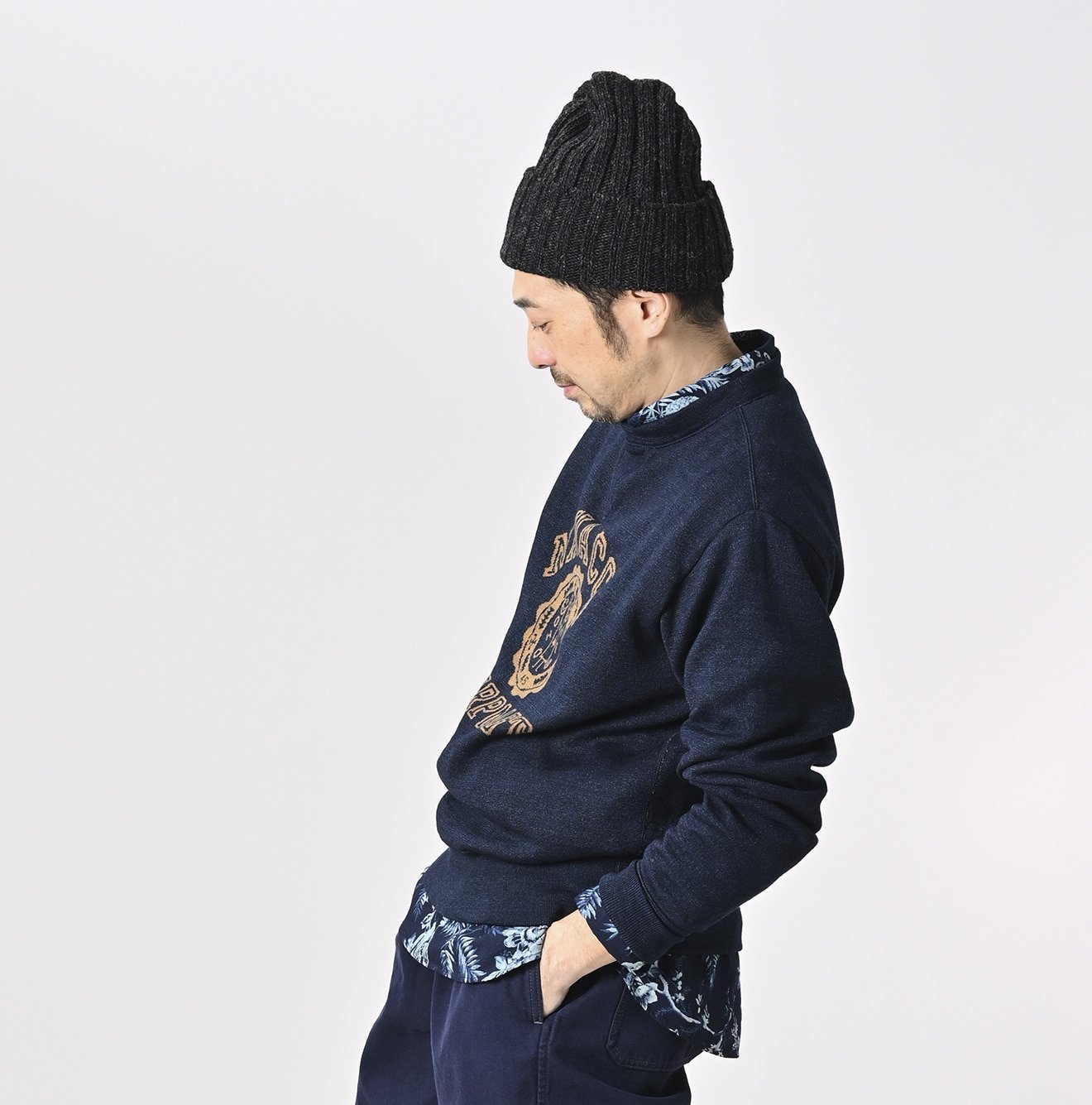 45R スムースのドルマンTシャツ スウェット ニットソー 生成 2024AW