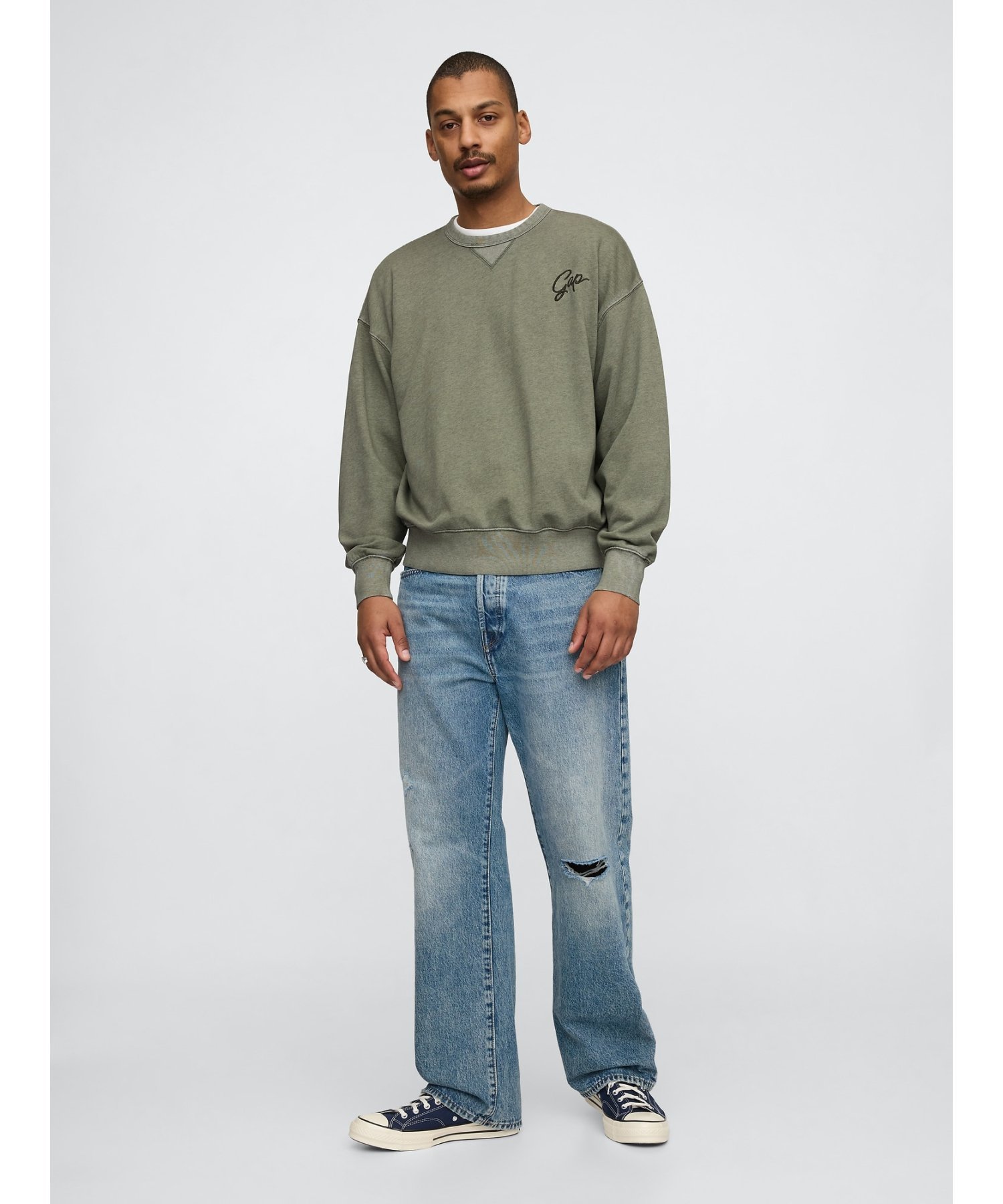 GAP｜(U)ヴィンテージソフト オーバーサイズ GAPロゴ スウェットシャツ