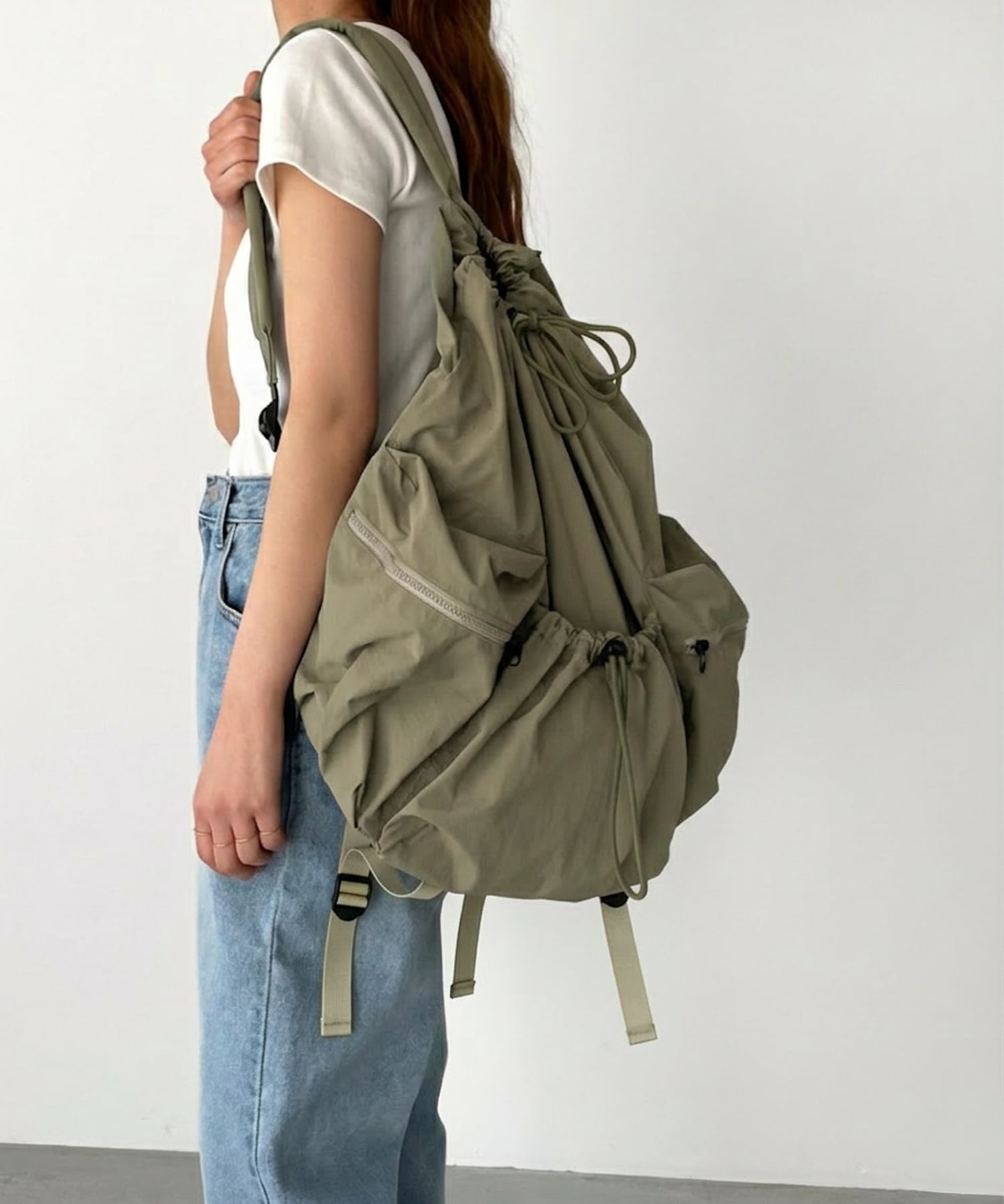 楽天市場】ナップサック（カラーカーキグリーン）（バッグ｜バッグ