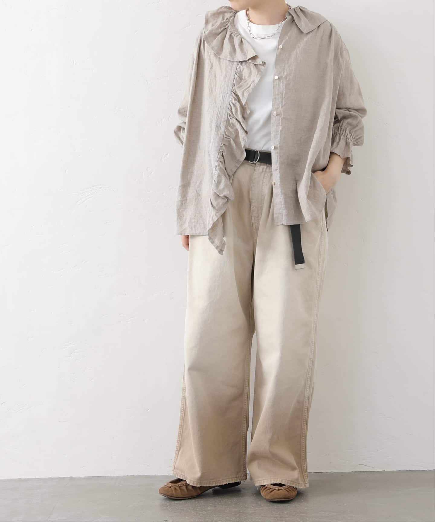 journal standard luxe｜《予約》フレンチリネン フリルパフブラウス