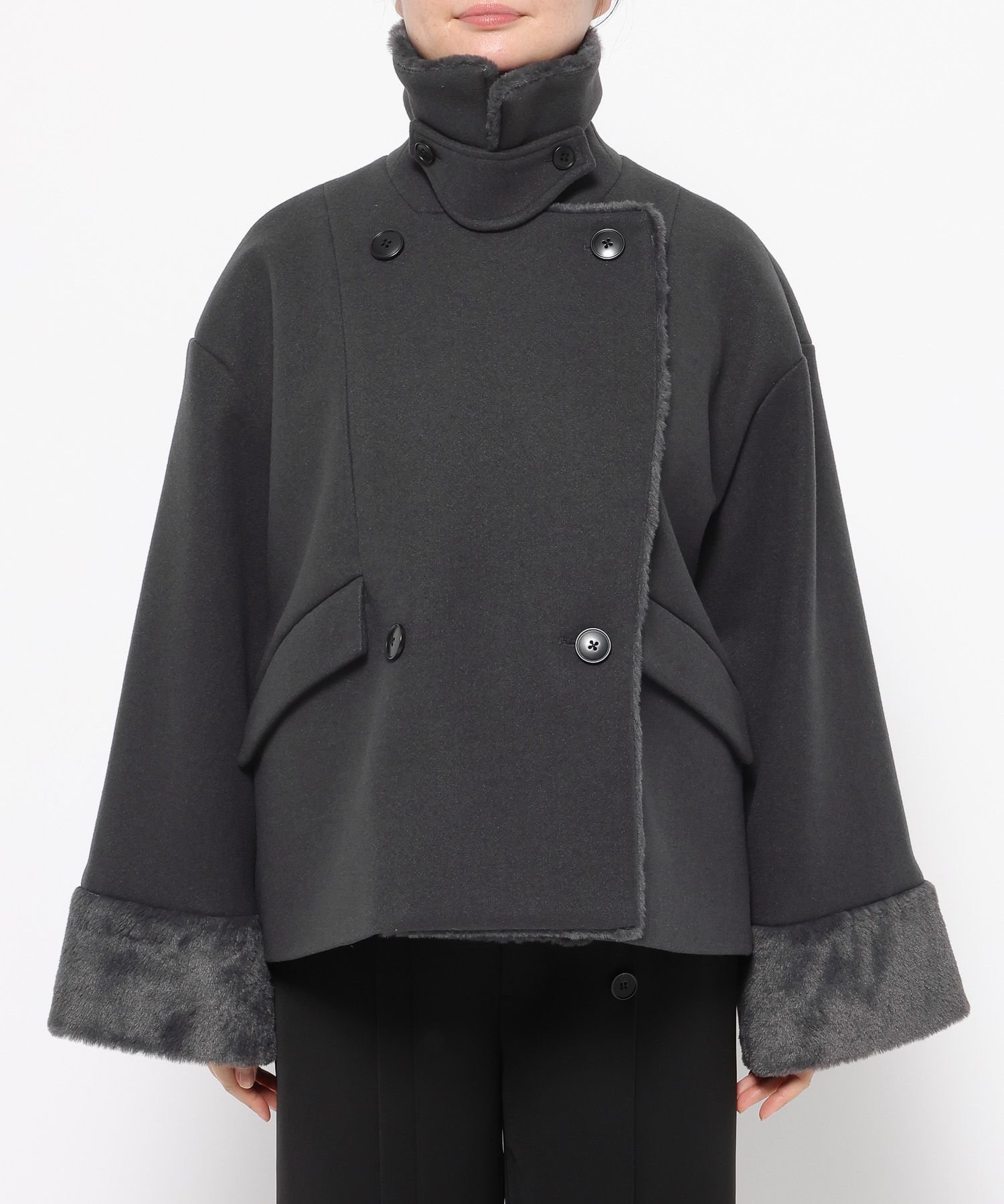 HARE｜ウーリーテックフェイクファーショートコート | Rakuten Fashion