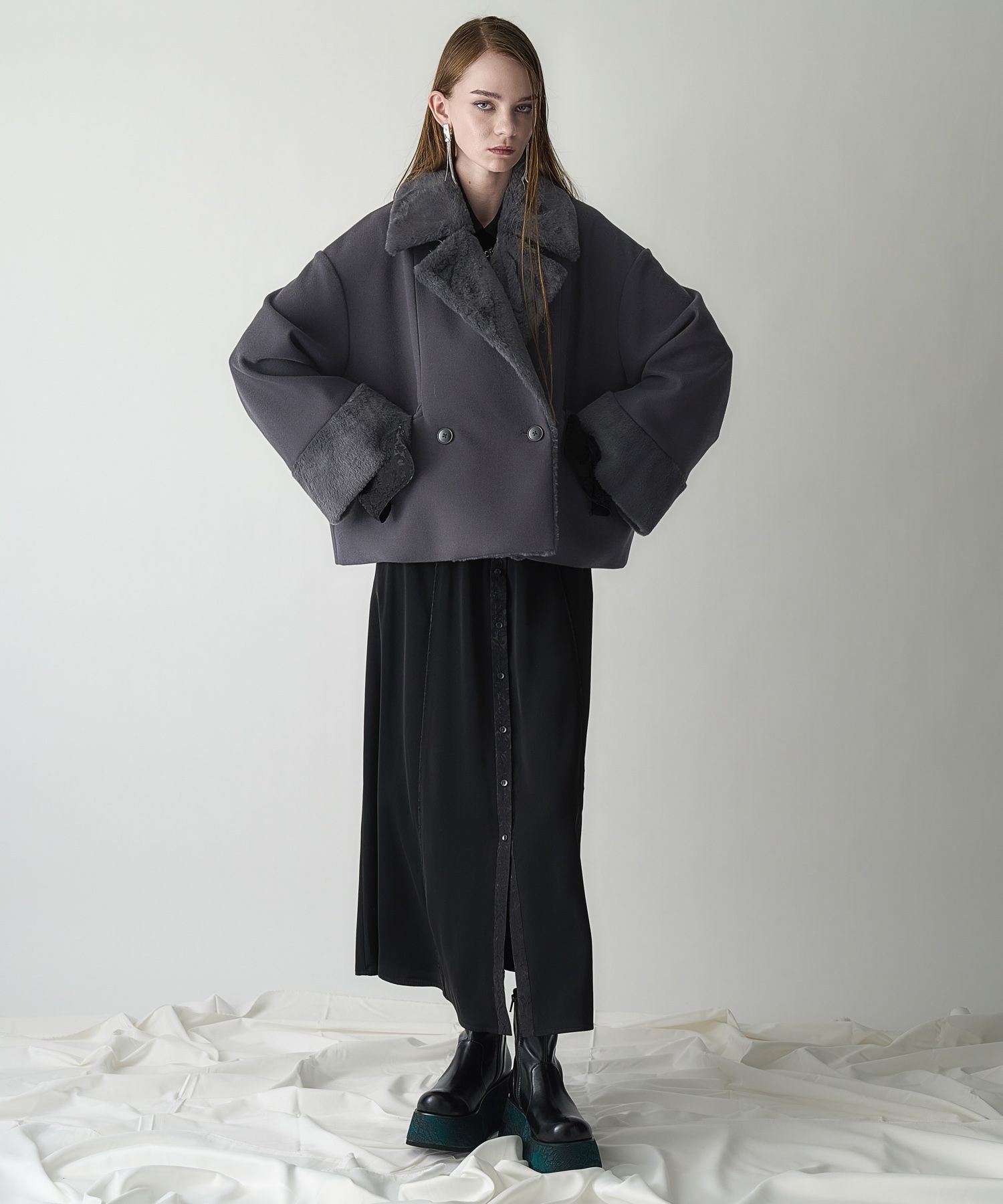 HARE｜ウーリーテックフェイクファーショートコート | Rakuten Fashion