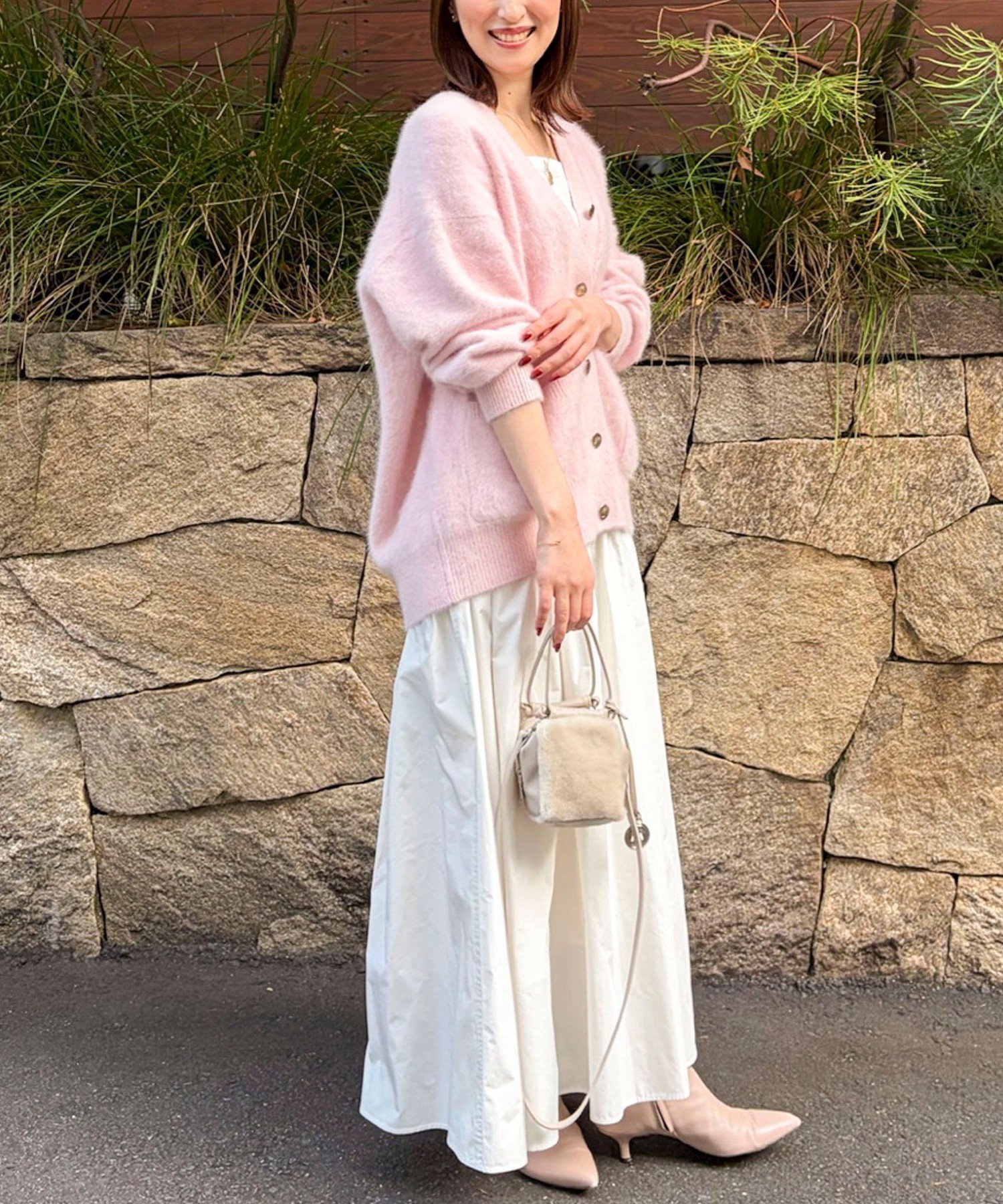 NOLLEY'S｜カシミヤ混ヘアリーVネックカーディガン | Rakuten Fashion