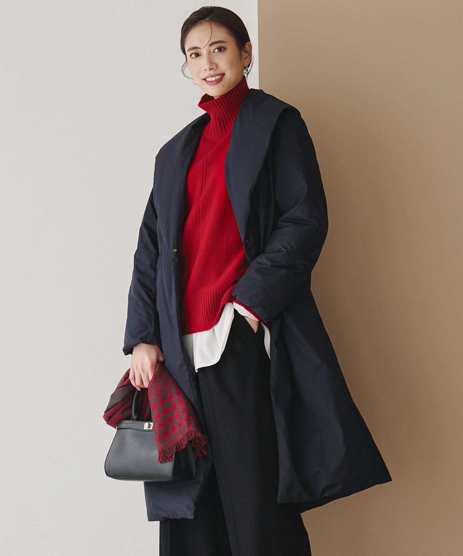 ICB｜【撥水加工】ADS ダウン ショールカラーロングコート | Rakuten