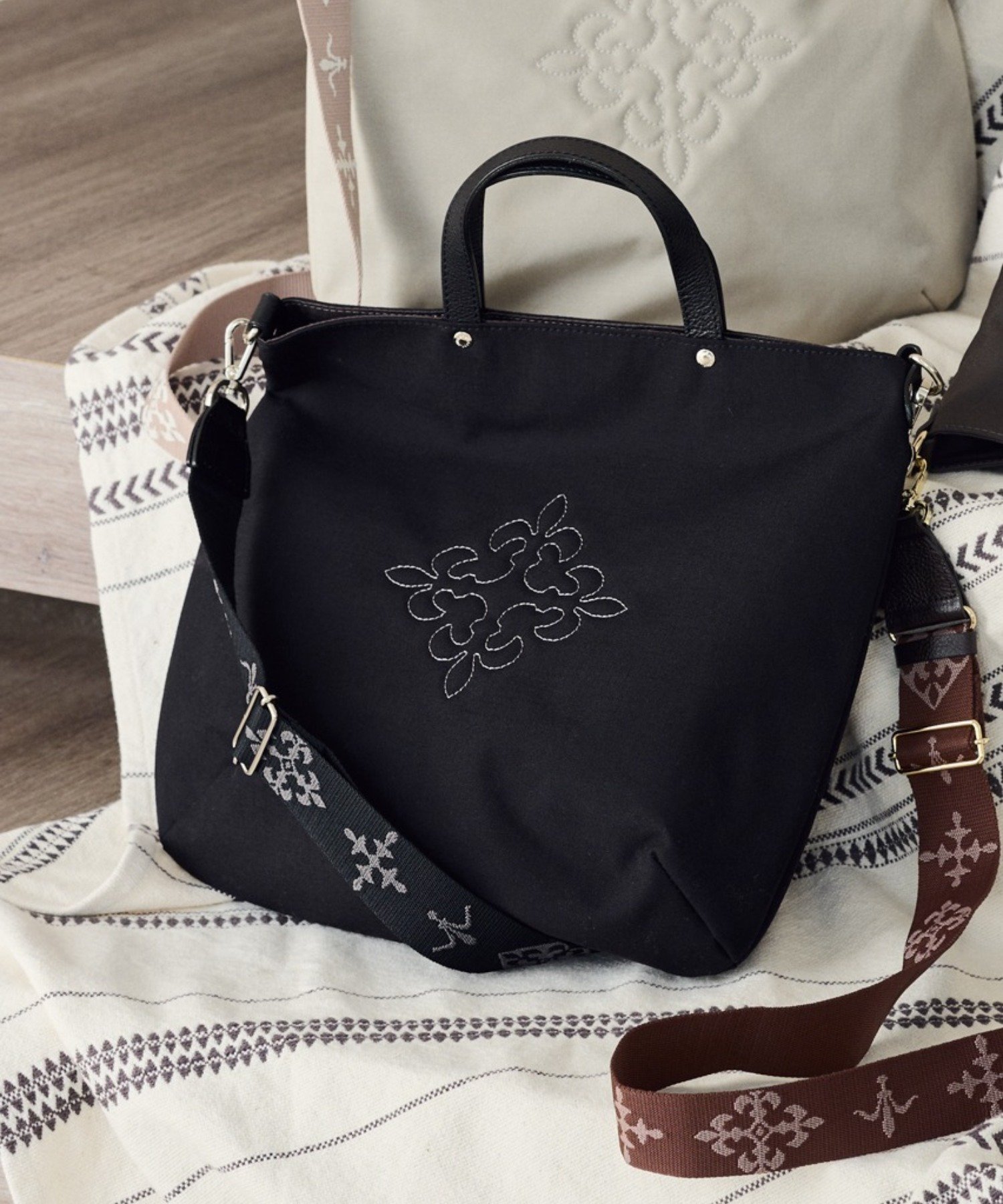 楽天市場】2wayトートバッグ（カラーブラック）（トートバッグ