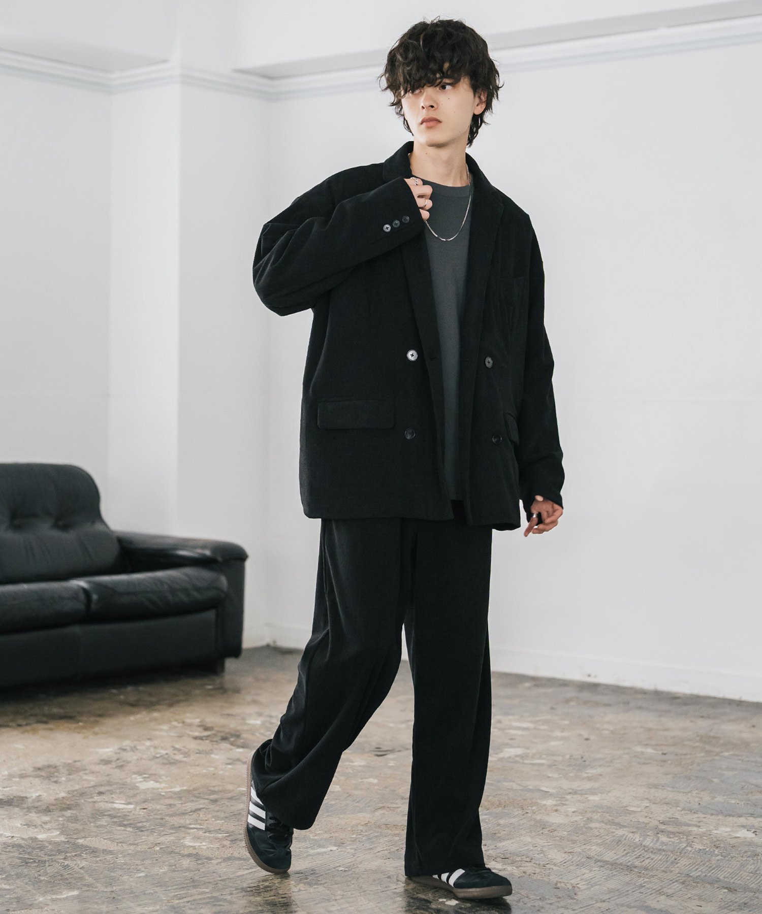 Rocky Monroe｜コーデュロイセットアップ ダブルテーラードジャケット