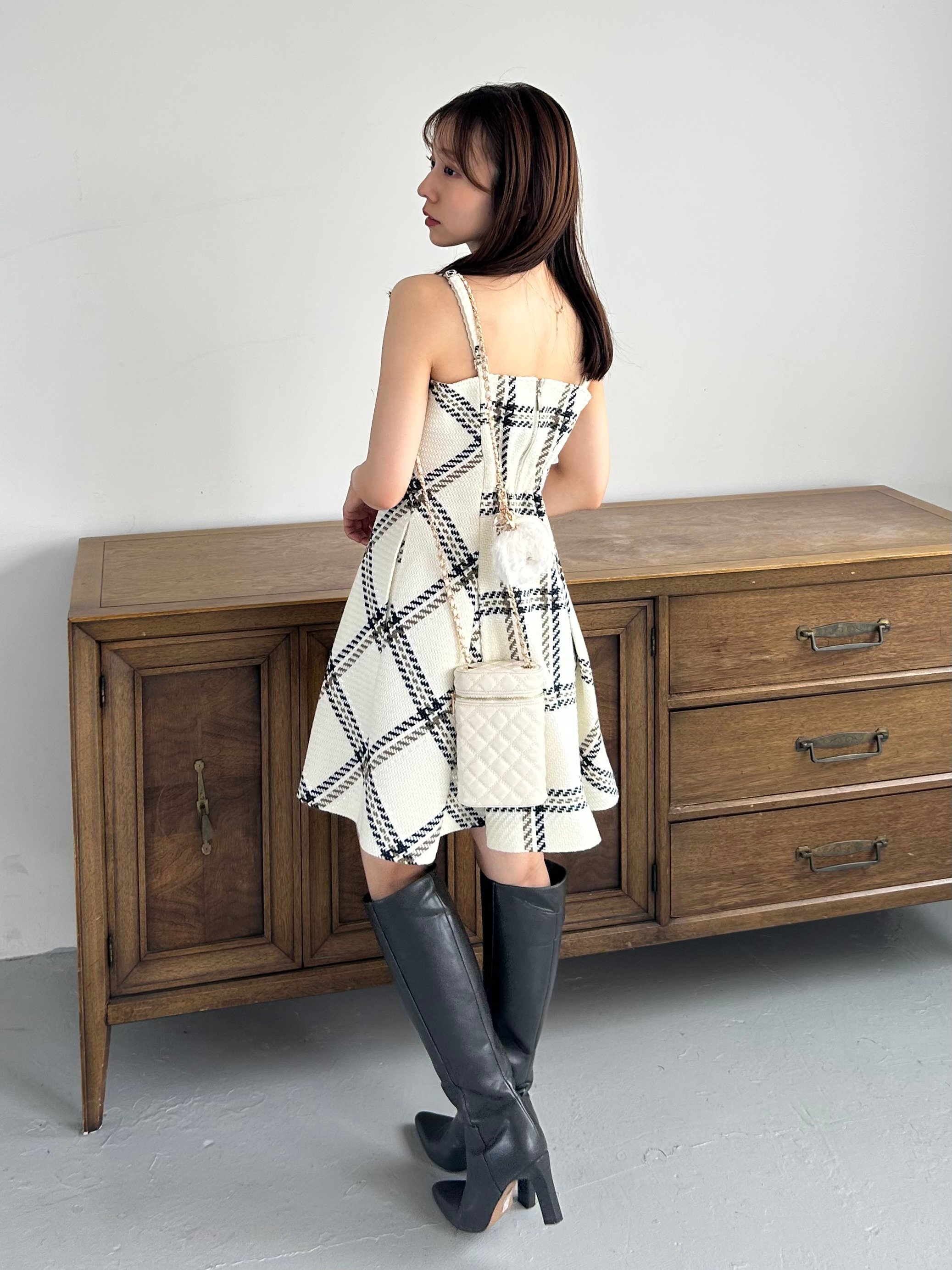 SNIDEL｜【WEB限定】ロービングチェックミニワンピース | Rakuten