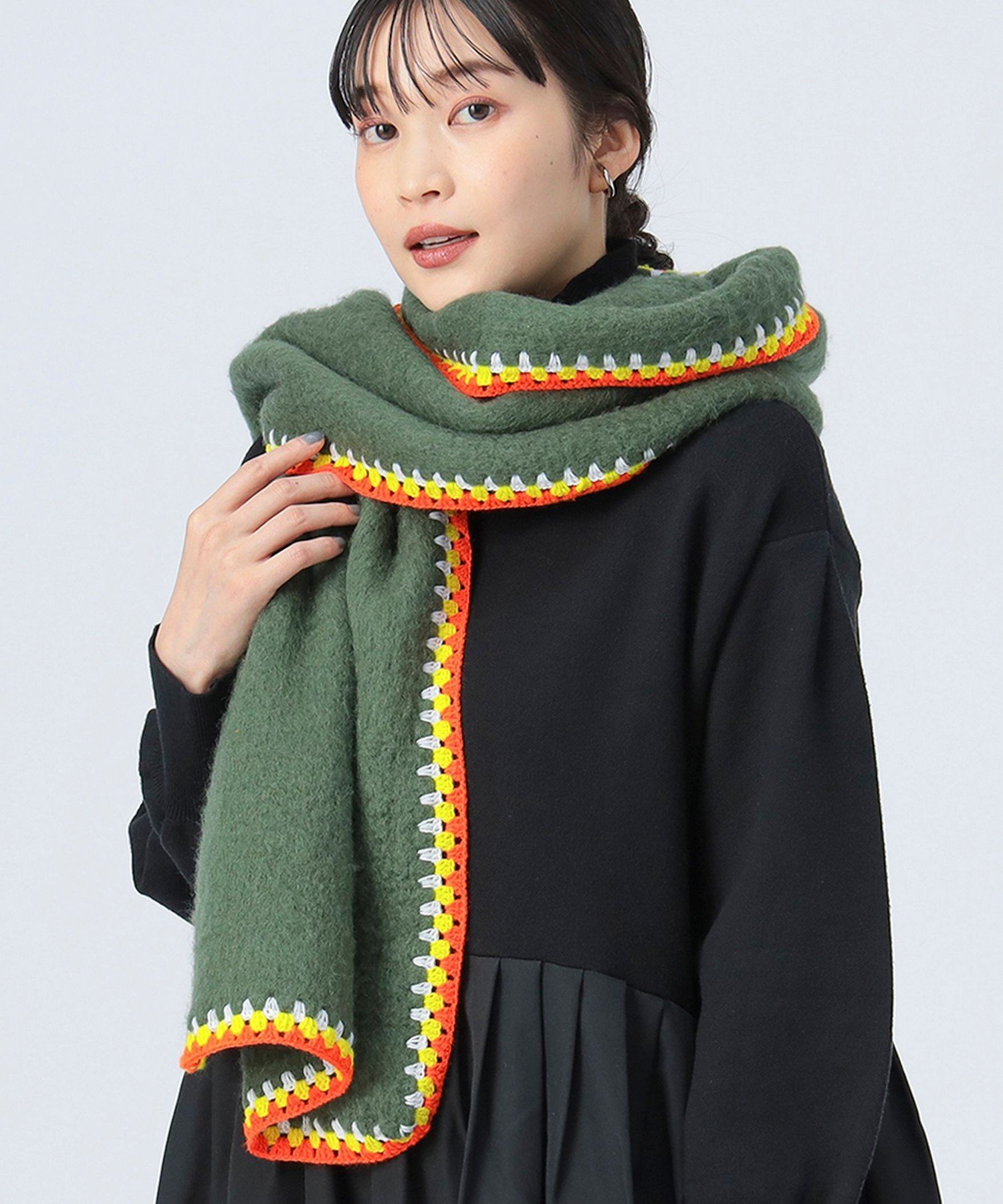 BEAMS HEART｜かぎ針 刺繍 マフラー | Rakuten Fashion(楽天