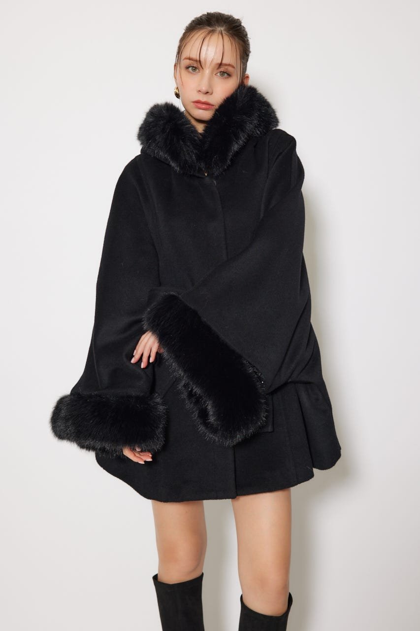 rienda｜ウールMIXフードポンチョコート | Rakuten Fashion(楽天