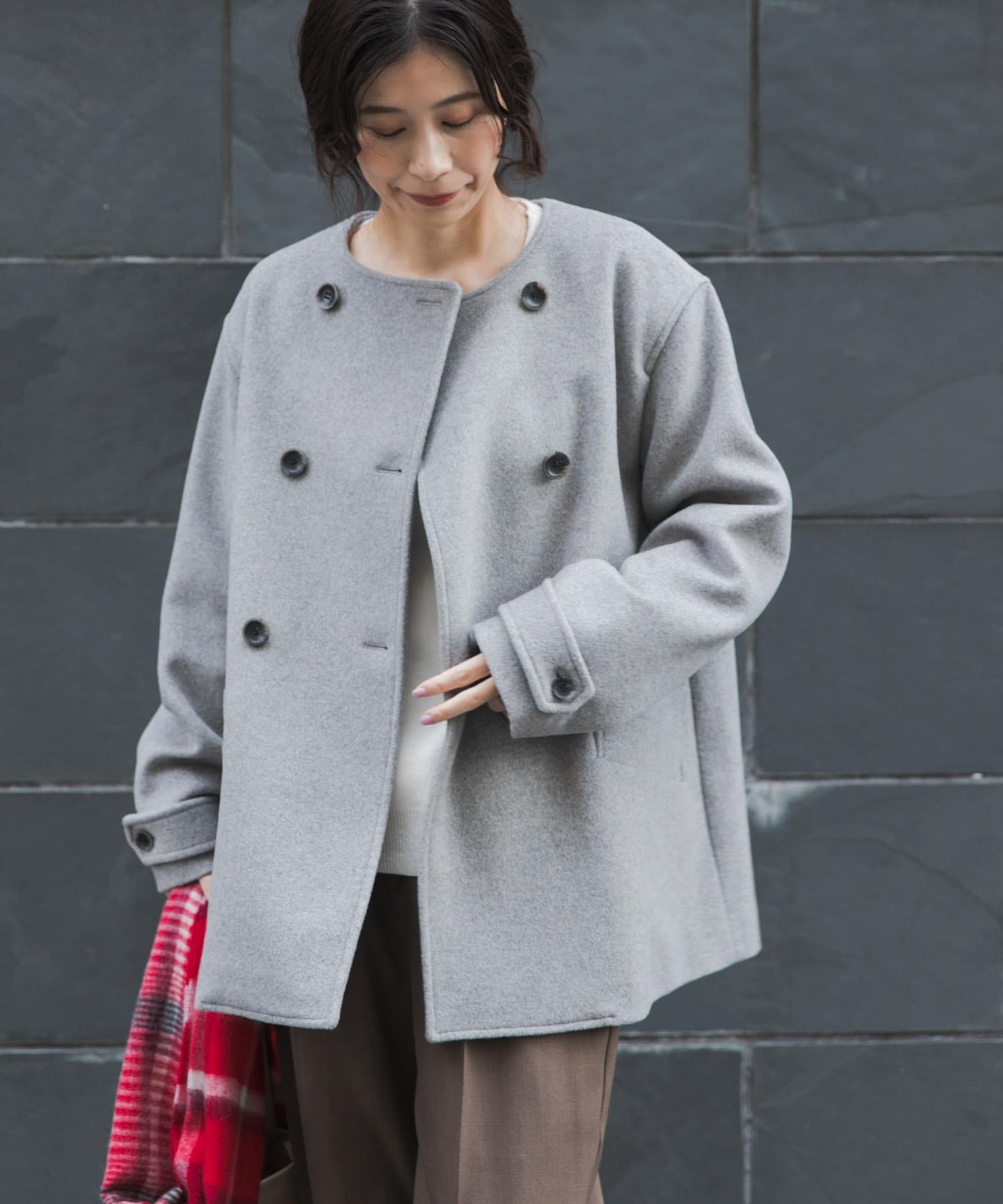 URBAN RESEARCH DOORS｜ウールノーカラーコート | Rakuten Fashion