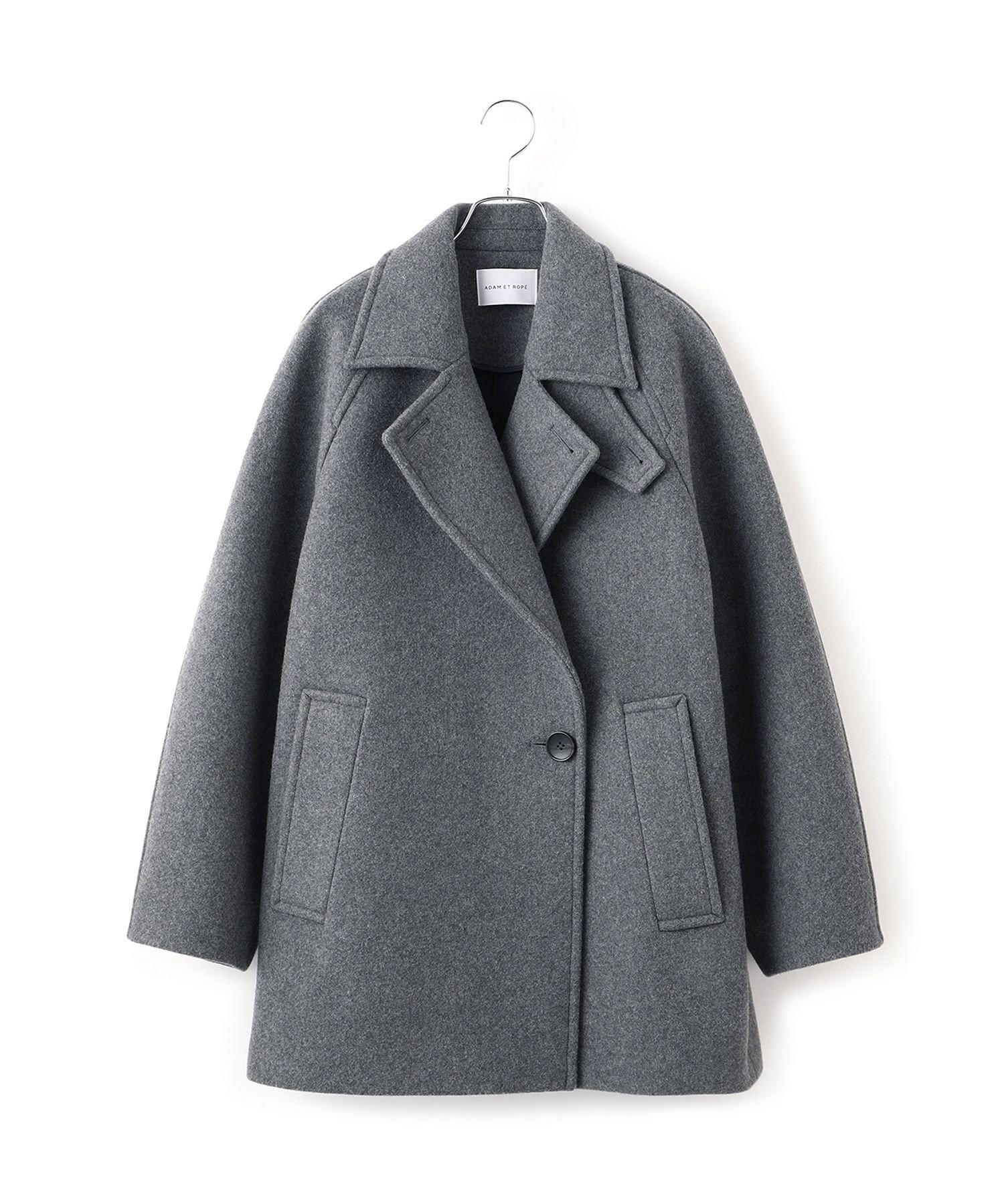 ADAM ET ROPE'｜ウールボンディングミドルコート | Rakuten Fashion
