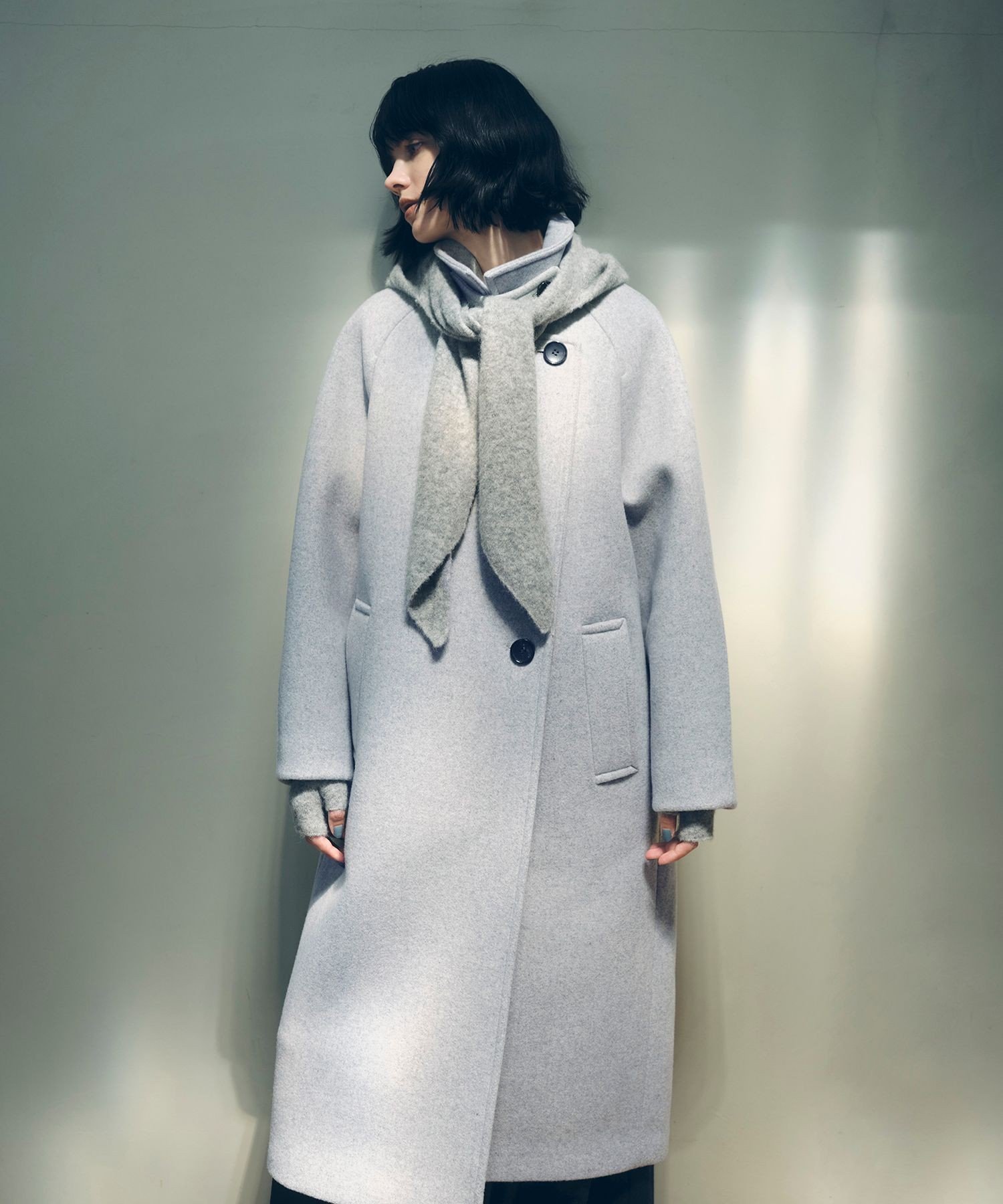 ADAM ET ROPE'｜ウールボンディングラグランロングコート | Rakuten