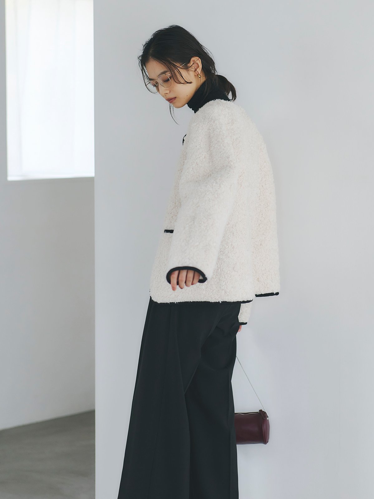 anuans｜ECOPELパイピングボアジャケット | Rakuten Fashion(楽天